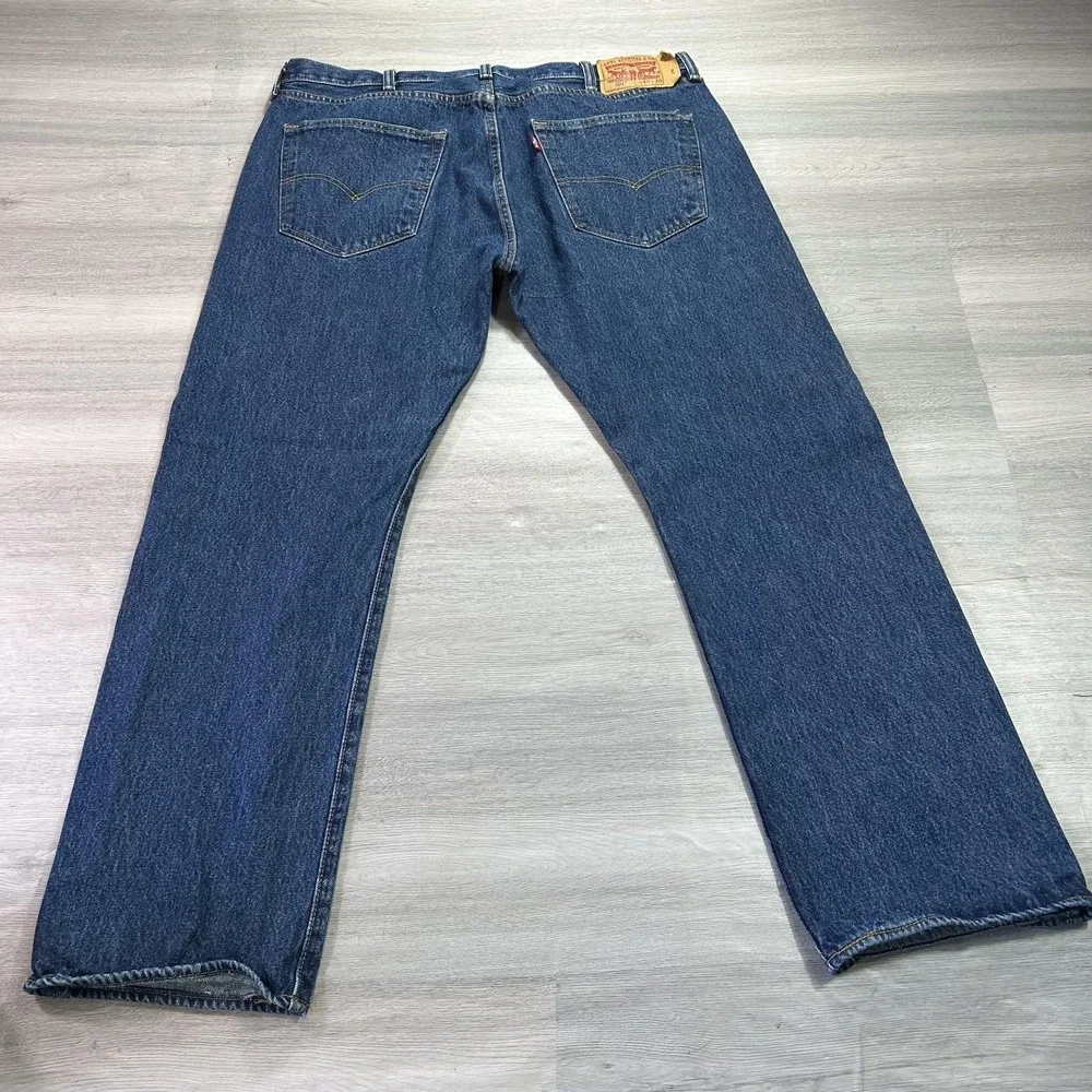Levis 501 Jeans Mens 40x30‎ Blue Button Fly Straight Leg 100% Cotton Denim